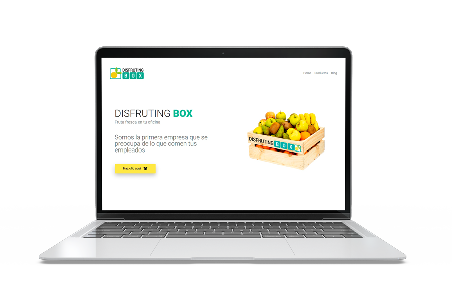 Diseño de página web de disfrutingbox hecha por Gustavo Téllez, consultor marketing digital web automatización email